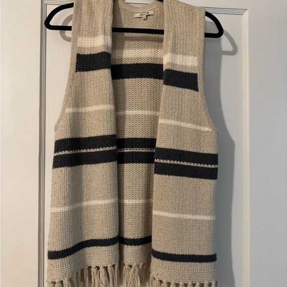 Madewell Cream and Black Knit Vest - Picture 1 of 3